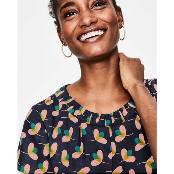 Boden Multicolor Patterned Blouse silky size 8 - Picture 2 of 7